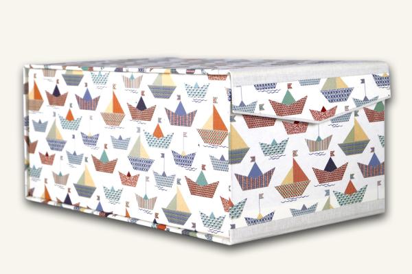 Box for photos, decorative paper origami boats